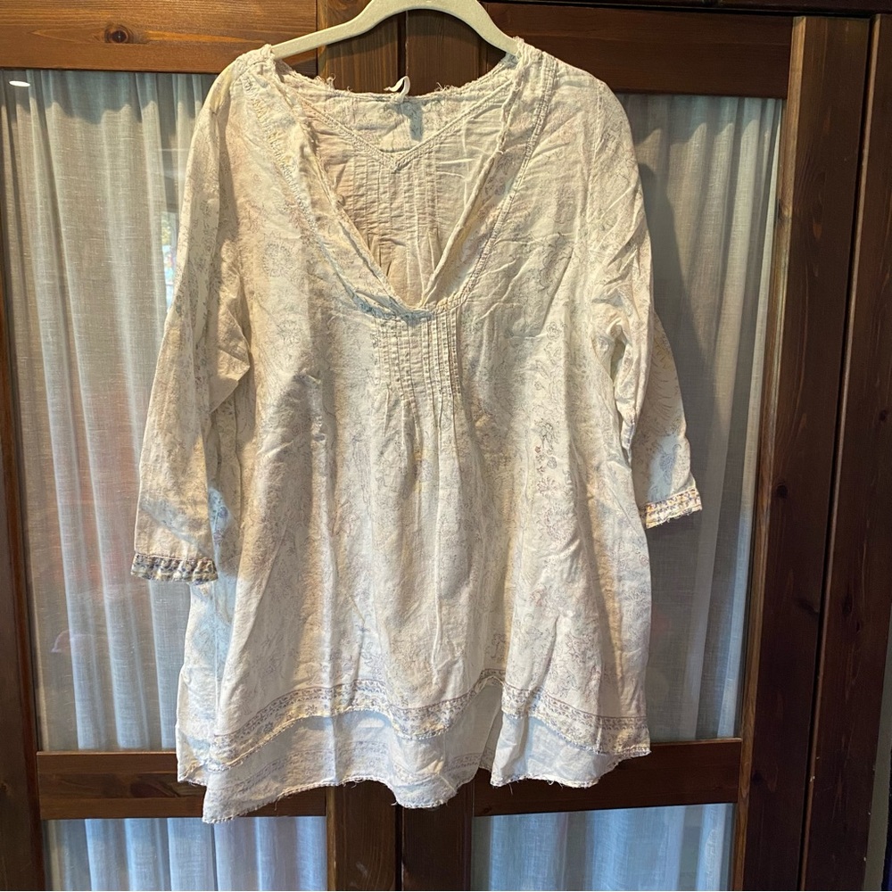Magnolia pearl Blockprint Bondi Blouse